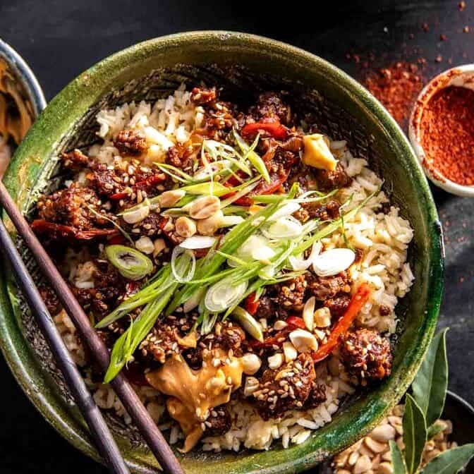 20 Minute Korean Gochujang Beef Bowls | halfbakedharvest.com