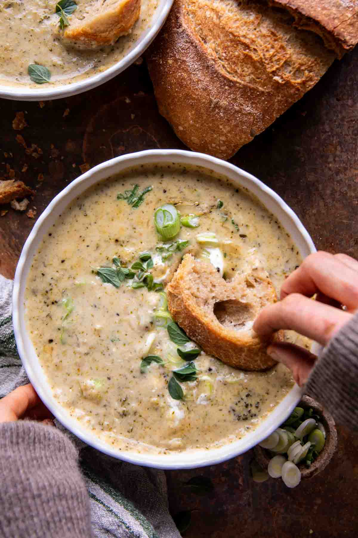 Easy Spicy Broccoli Cheddar Potato Soup | halfbakedharvest.com