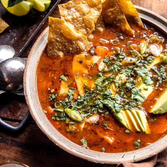 Salsa Verde Tortilla Soup- | halfbakedharvest.com