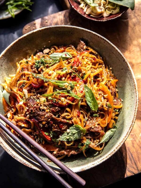30 Minute Thai Basil Beef Noodles | halfbakedharvest.com