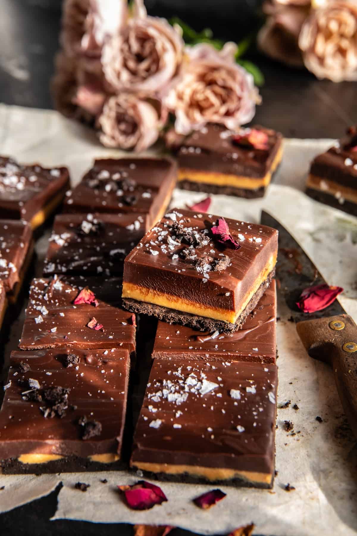 Chocolate Peanut Butter Fudge Bars | halfbakedharvest.com