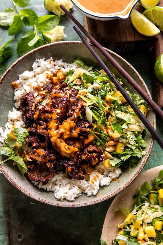 Curried Thai Beef with Peanut Sauce. Half Baked Harvest