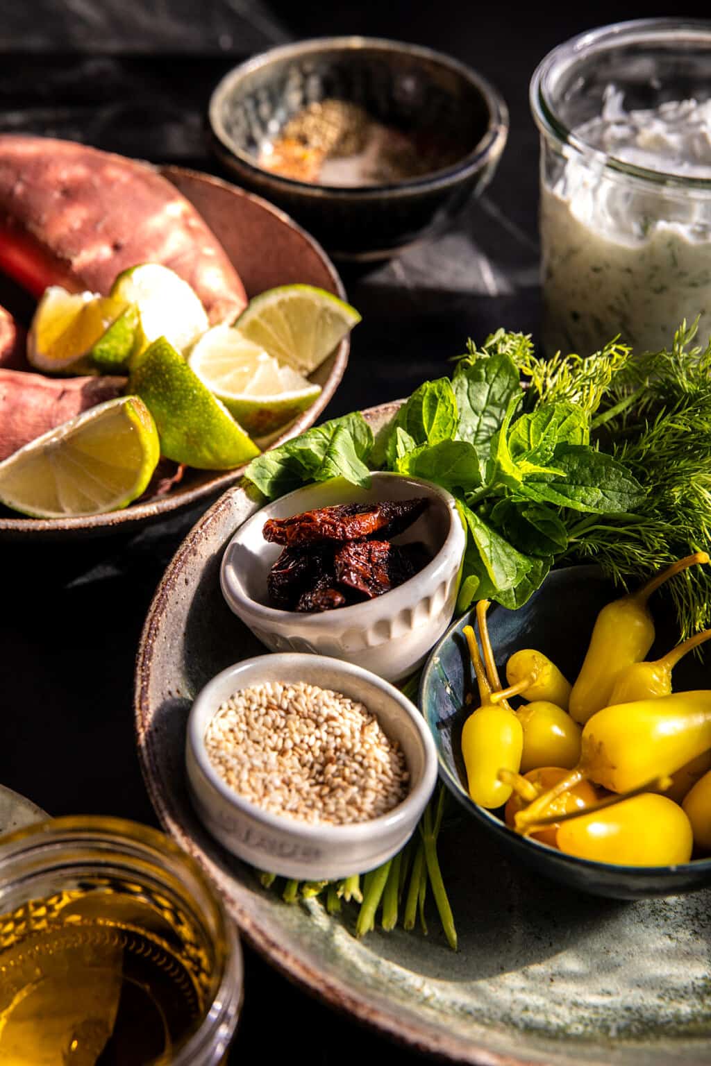 Sheet Pan Chicken Tzatziki and Sweet Potatoes. Half Baked Harvest