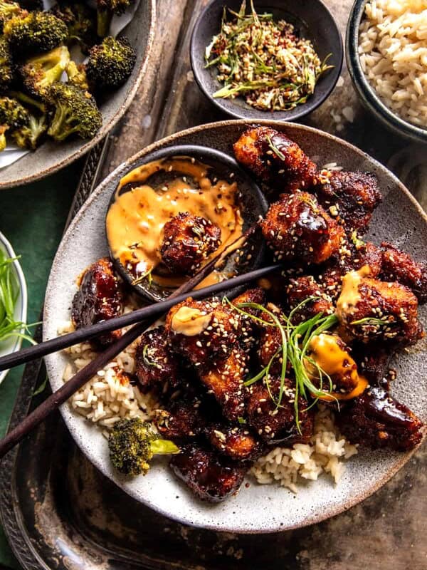 Sheet Pan Korean Popcorn Chicken | halfbakedharvest.com
