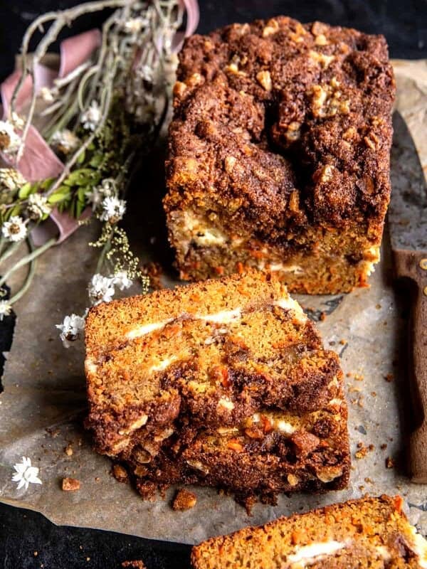 Swirled Ginger Crunch Carrot Cake Bread | halfbakedharvest.com