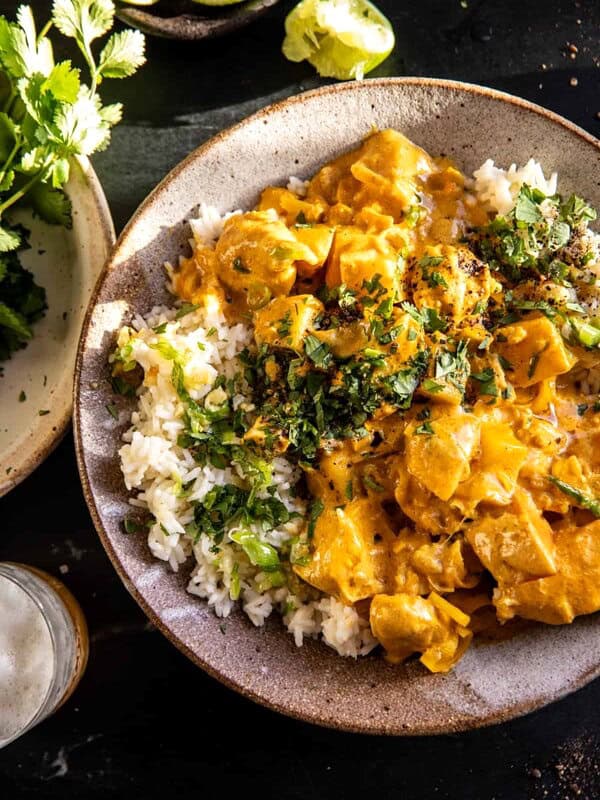 Crockpot Thai Yellow Curry Chicken | halfbakedharvest.com