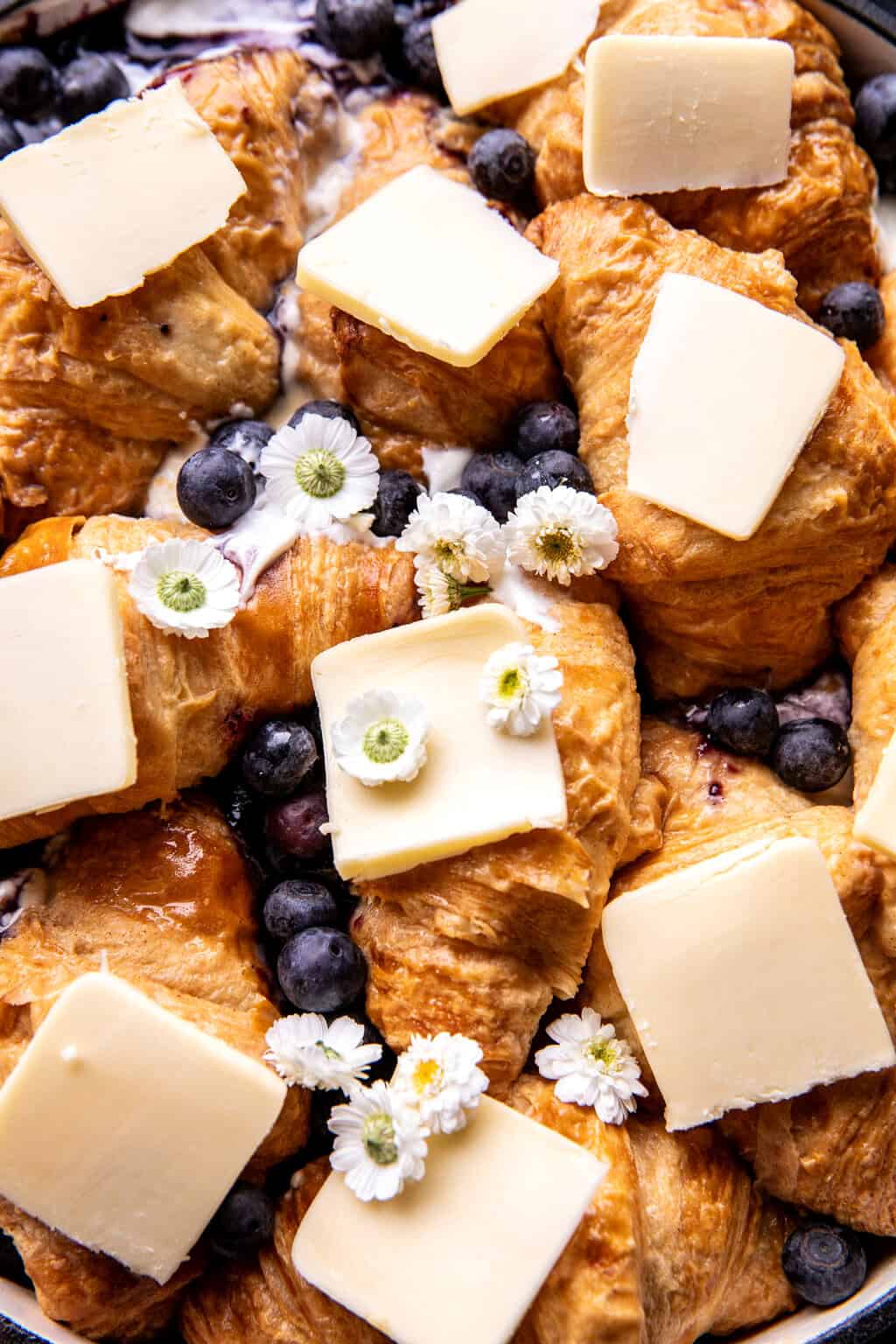 Blueberry Croissant French Toast Bake. - Half Baked Harvest