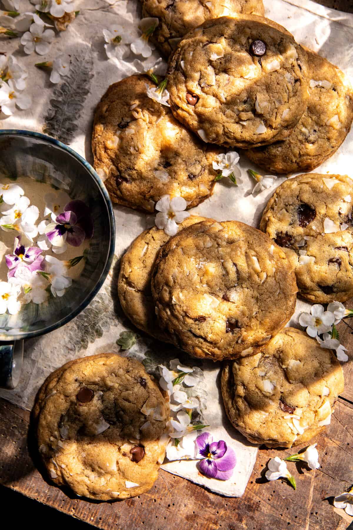 Coconut Brown Butter Chocolate Chip Cookies | halfbakedharvest.com