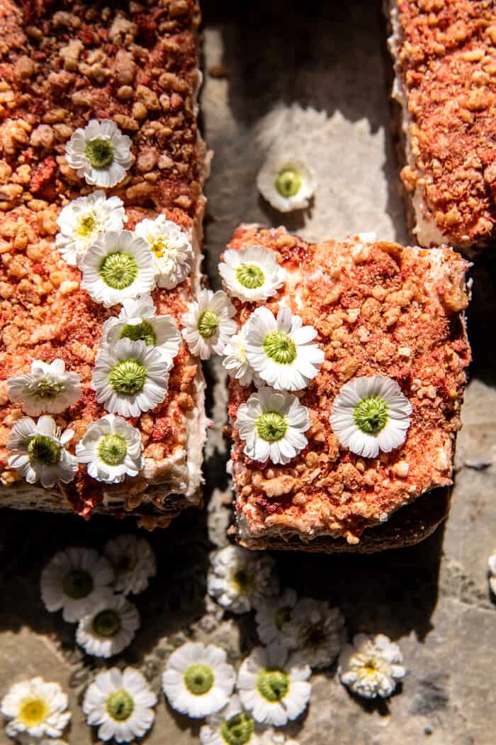 Strawberry Shortcake Sheet Cake. - Half Baked Harvest