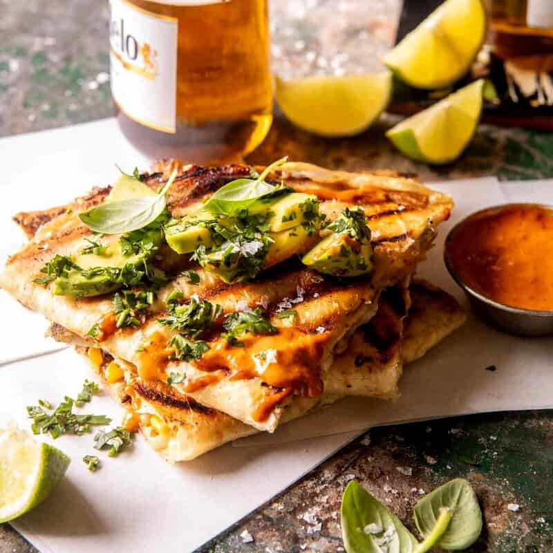Chipotle Chile Lime Chicken Quesadillas | halfbakedharvest.com