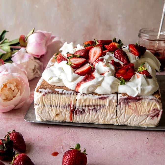 Easy Strawberry Ice Cream Cake | halfbakedharvest.com