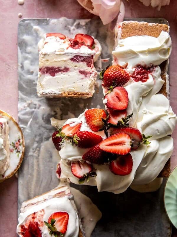 Easy Strawberry Ice Cream Cake | halfbakedharvest.com