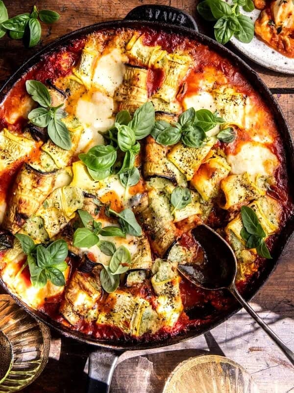 Eggplant Zucchini Pesto Involtini | halfbakedharvest.com
