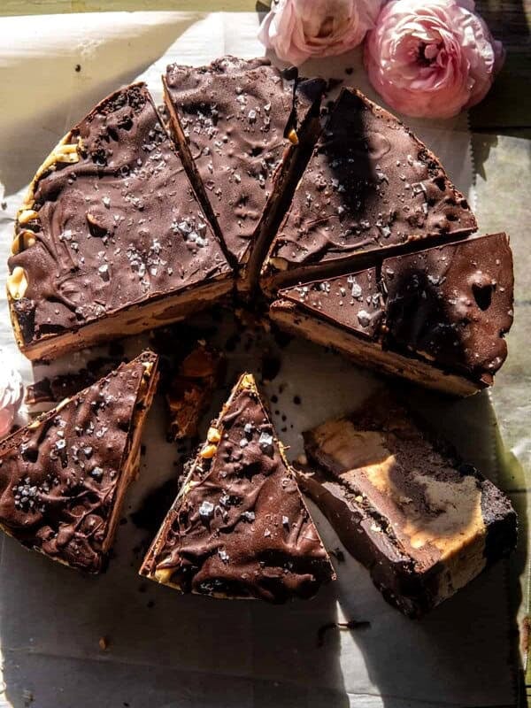 Frozen Chocolate Peanut Butter Cream Pie | halfbakedharvest.com