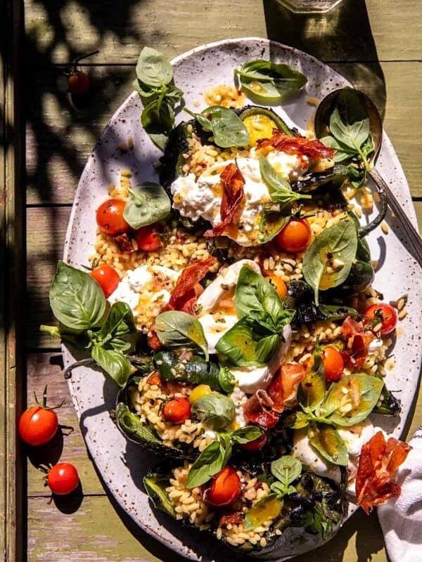 Italian Orzo Stuffed Peppers with Burrata | halfbakedharvest.com