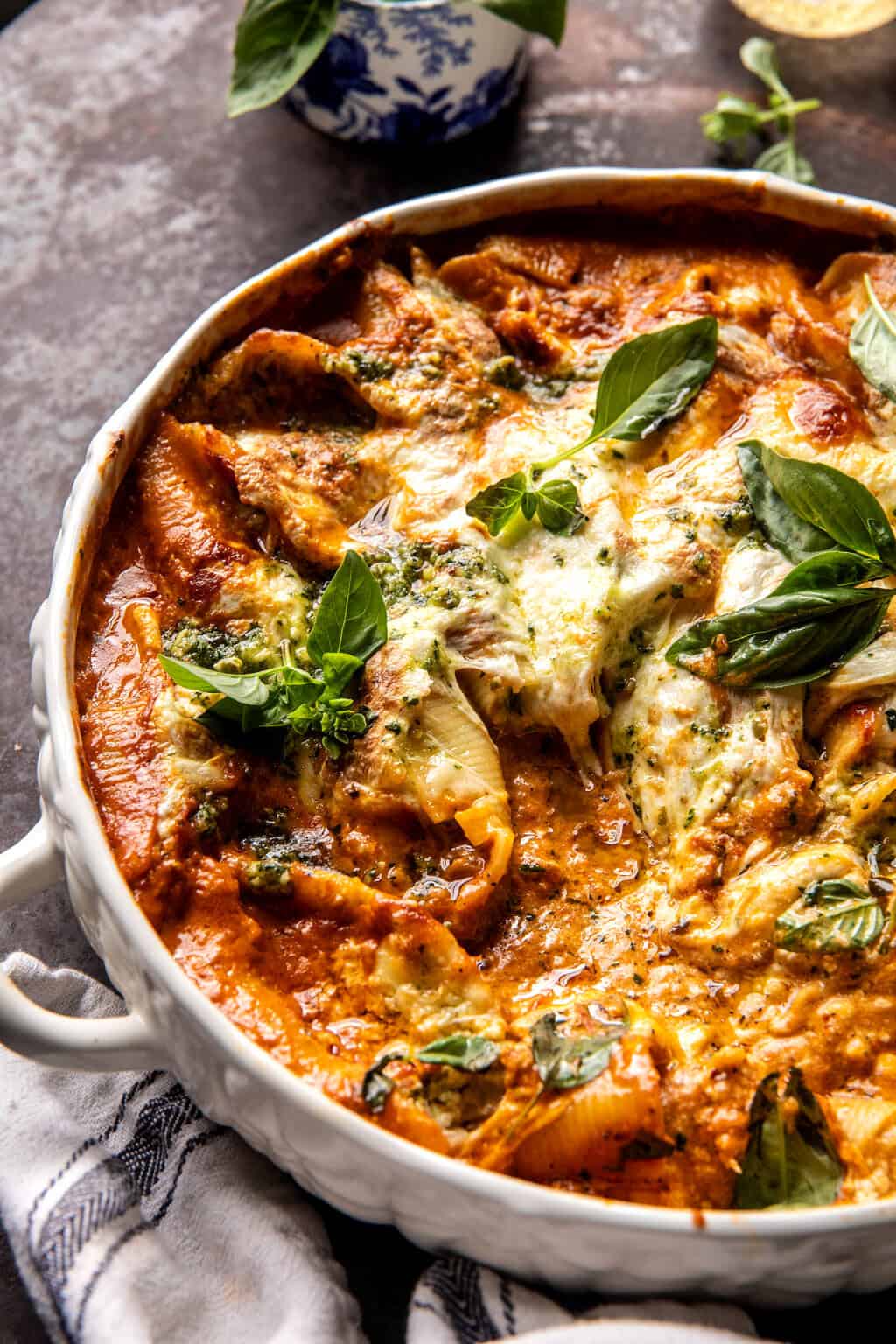 Stuffed Creamy Tomato Basil Pasta Shells. - Half Baked Harvest