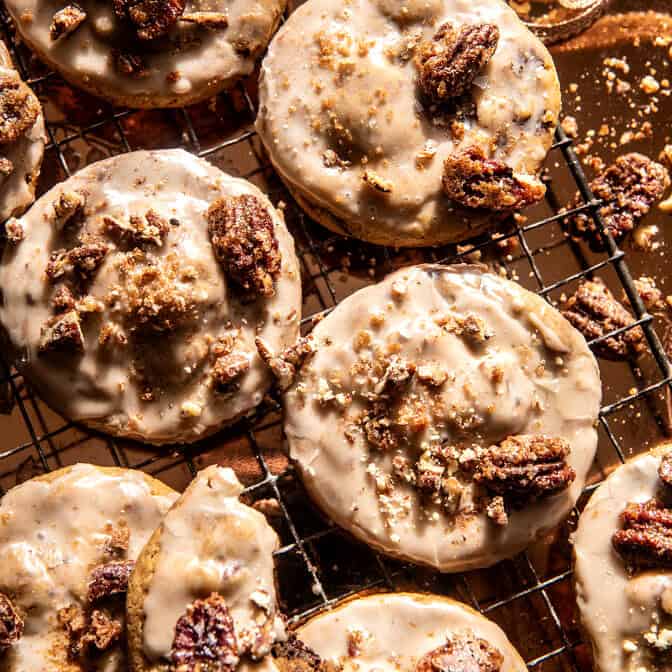 Frosted Butter Pecan Cookies | halfbakedharvest.com