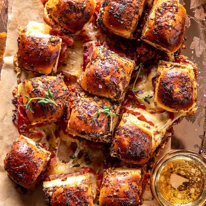 Crispy Prosciutto and Cheese Sliders | halfbakedharvest.com