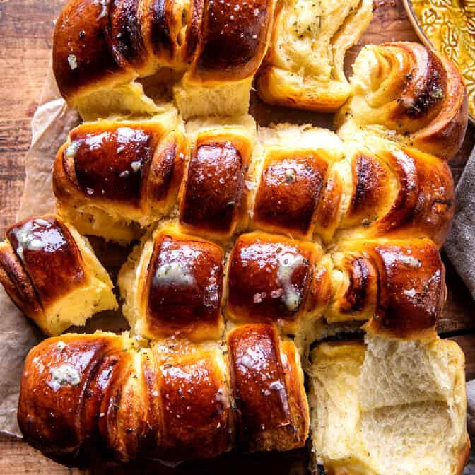 Salted Sage Honey Butter Brioche Rolls | halfbakedharvest.com