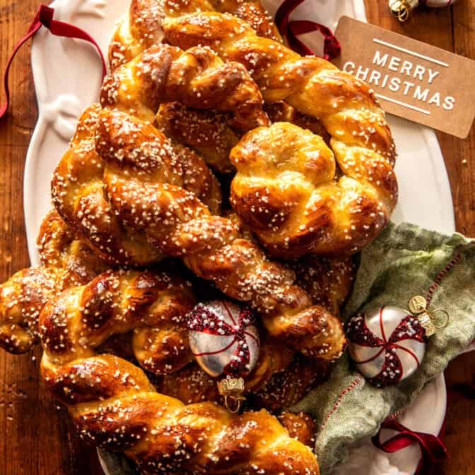 Honey Butter Soft Pretzel Candy Canes | halfbakedharvest.com