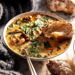 Creamy Tuscan White Bean Lemon Soup | halfbakedharvest.com