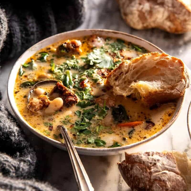 Creamy Tuscan White Bean Lemon Soup | halfbakedharvest.com