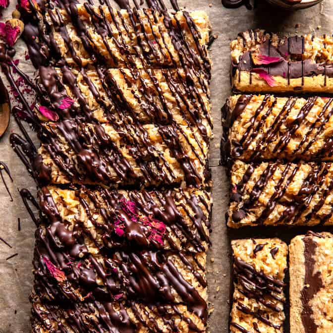 Samoa Cookie Bars | halfbakedharvest.com