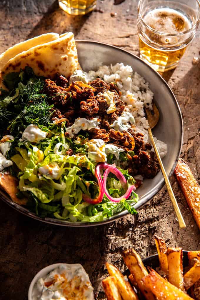 25 Minute Tzatziki Gyro Rice Bowls. - Half Baked Harvest