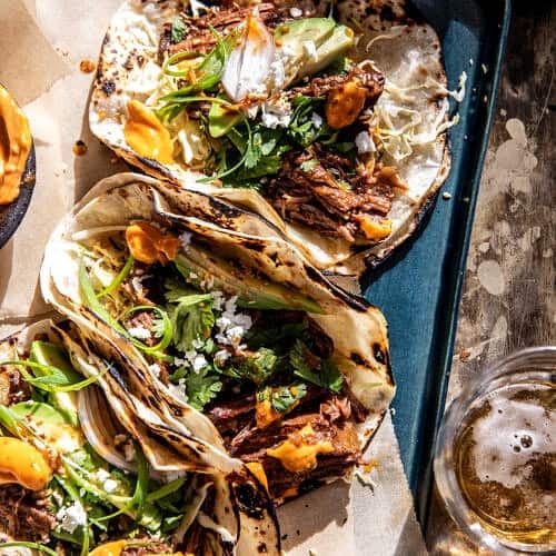Crockpot Korean Gochujang Pot Roast Tacos. - Half Baked Harvest