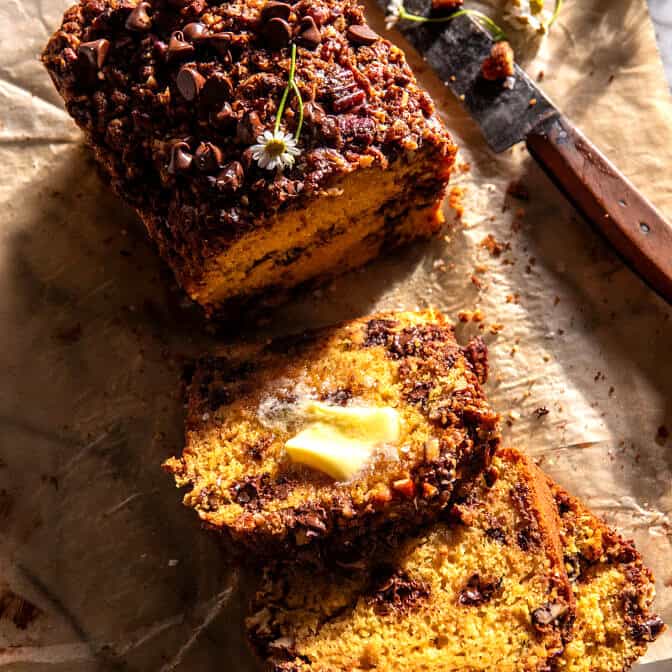 Chocolate Chip Zucchini Pecan Bread | halfbakedharvest.com