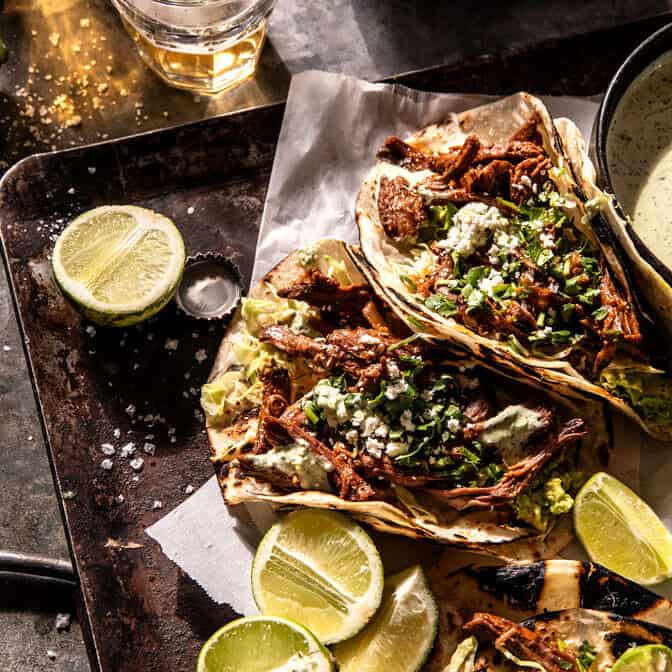 Crockpot Chuck Roast Tinga Tacos | halfbakedharvest.com