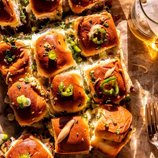 Jalapeno Pepper Jack Cheeseburger Sliders | halfbakedharvest.com