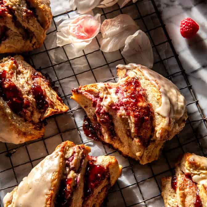Layered Raspberry Scones | halfbakedharvest.com