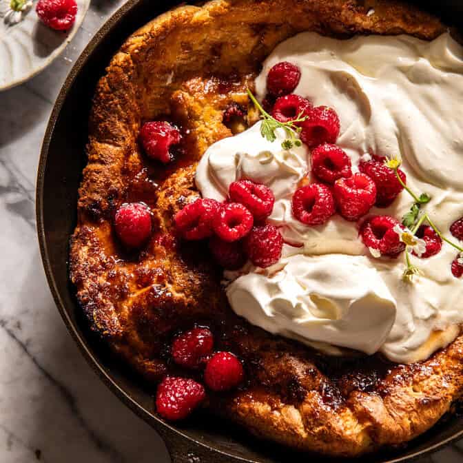 Smashed Raspberry Dutch Baby | halfbakedharvest.com