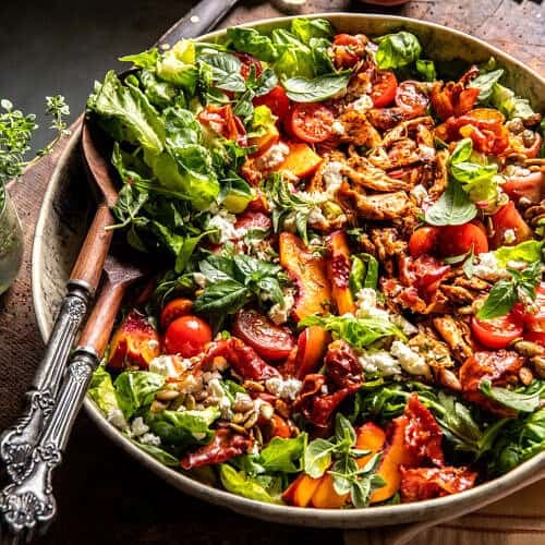 Tomato Peach Chicken Salad. - Half Baked Harvest