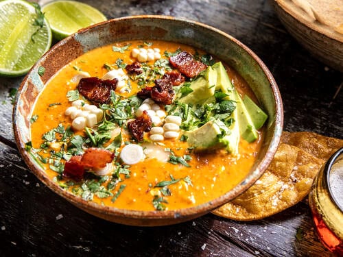 Chipotle Queso Chicken Corn Chowder. - Half Baked Harvest