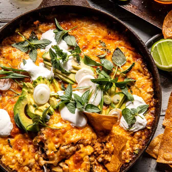 Skillet Mexican Tomatillo Chicken and Rice | halfbakedharvest.com