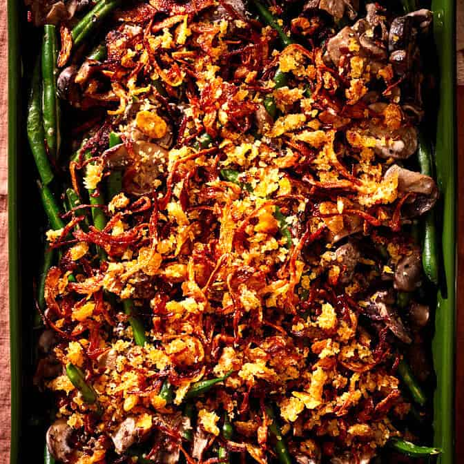 Crockpot Green Bean Casserole | halfbakedharvest.com