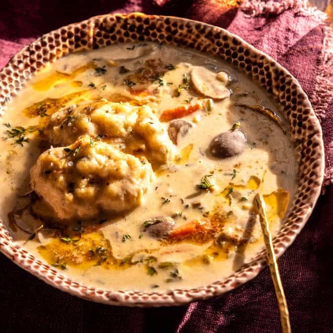One Pot Creamy Vegetable Dumpling Soup | halfbakedharvest.com