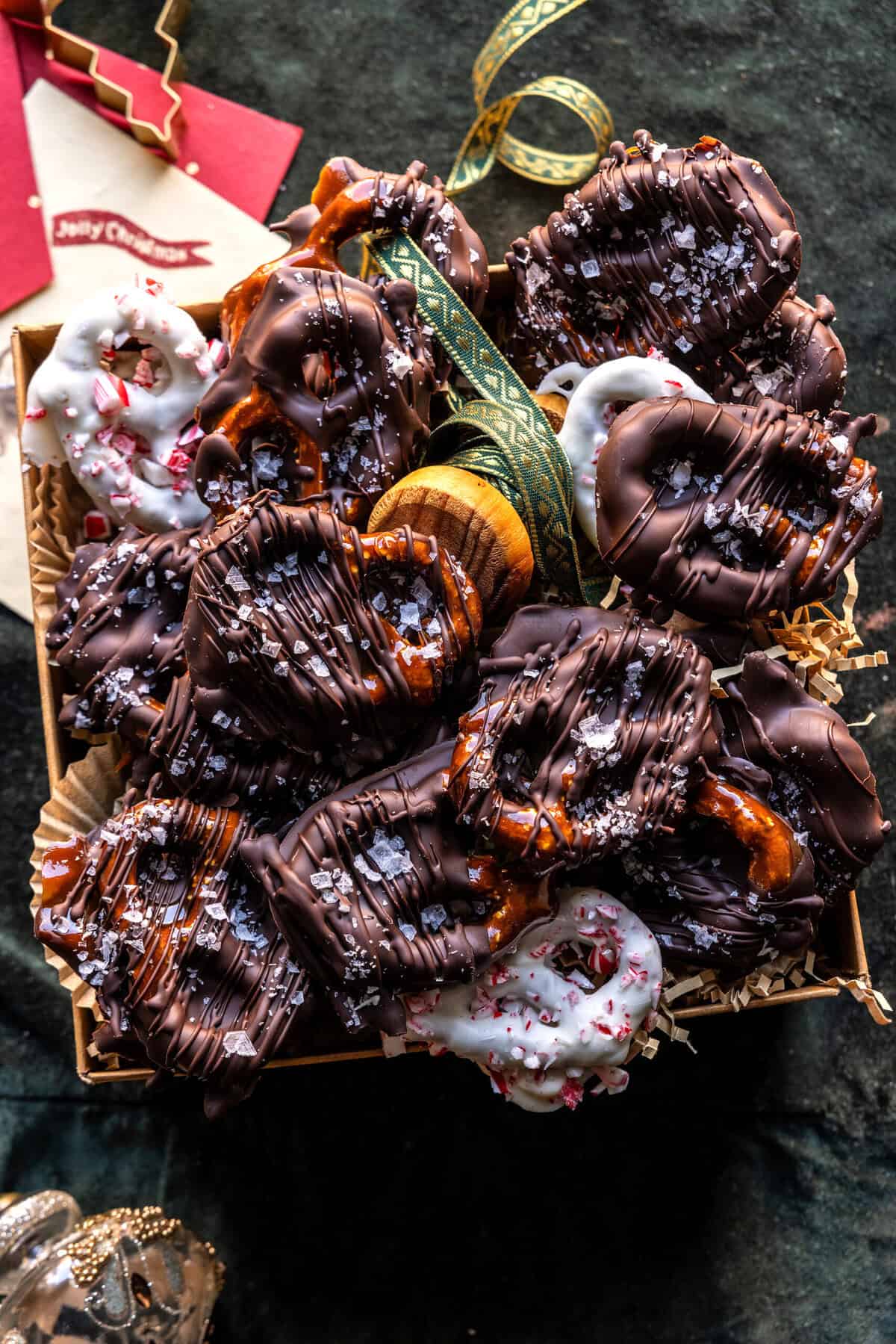 Salted Caramel Brûlée Chocolate Pretzels