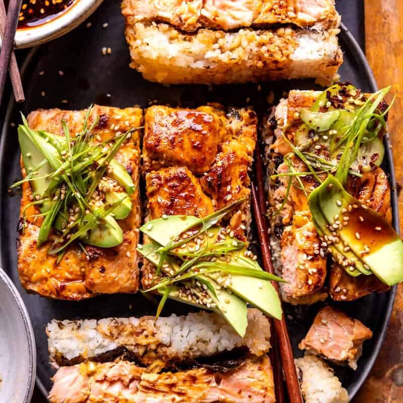 Easy Spicy Salmon Sushi Stacks | halfbakedharvest.com