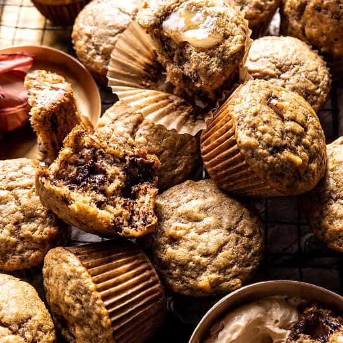 Maple Banana Nut Muffins | halfbakedharvest.com