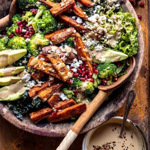 half baked harvest green goddess dressing Mean Reset Salad with Tahini Miso Made to Order