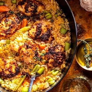 One Pot Mustard Chicken and Orzo | halfbakedharvest.com