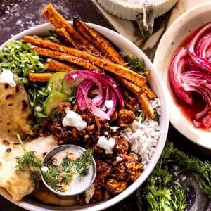 Quick Chicken Shawarma and Sweet Potato Bowls halfbakedharvest.com