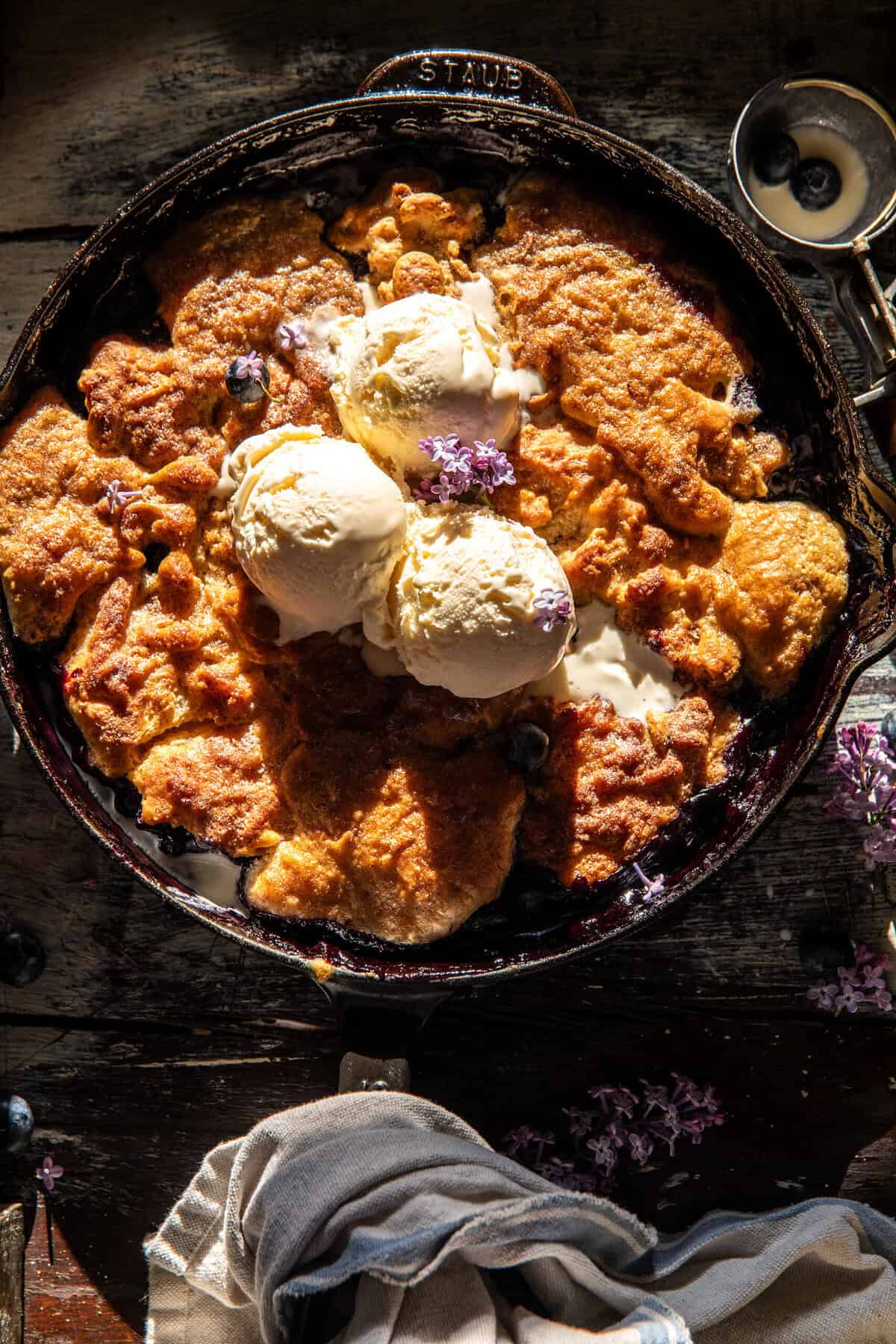 Blueberry Vanilla Bean Cobbler | halfbakedharvest.com