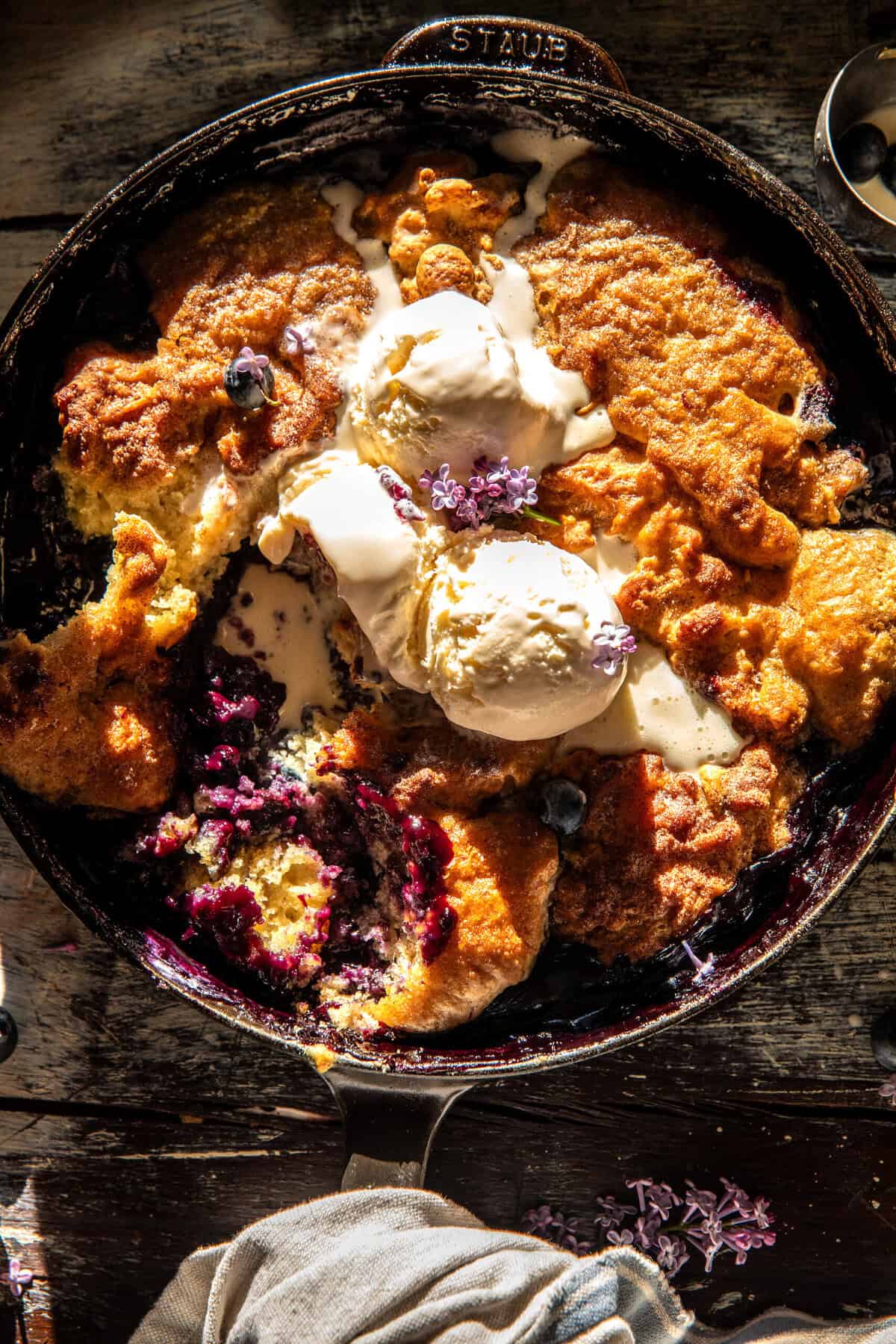 Blueberry Vanilla Bean Cobbler | halfbakedharvest.com