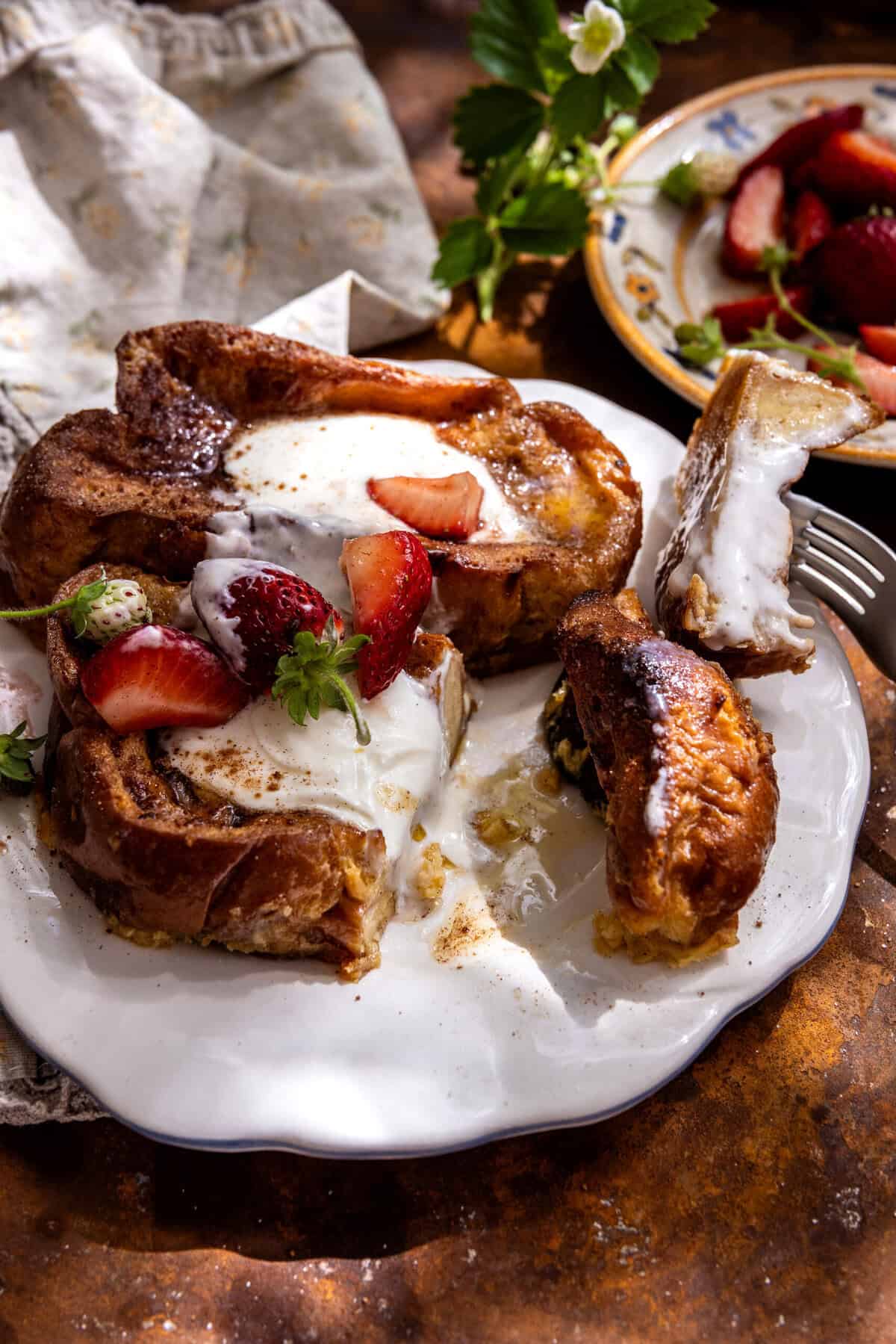 Baked Condensed Milk Cinnamon French Toast | halfbakedharvest.com