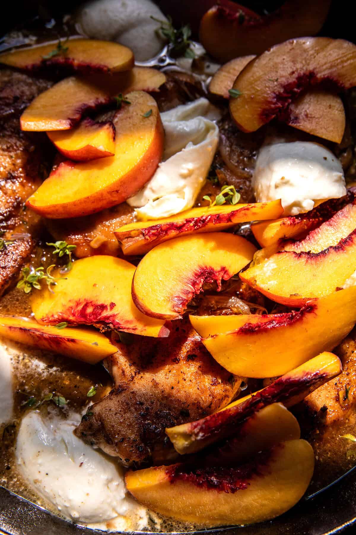 Skillet Peach Chicken with Marsala Pan Sauce | halfbakedharvest.com