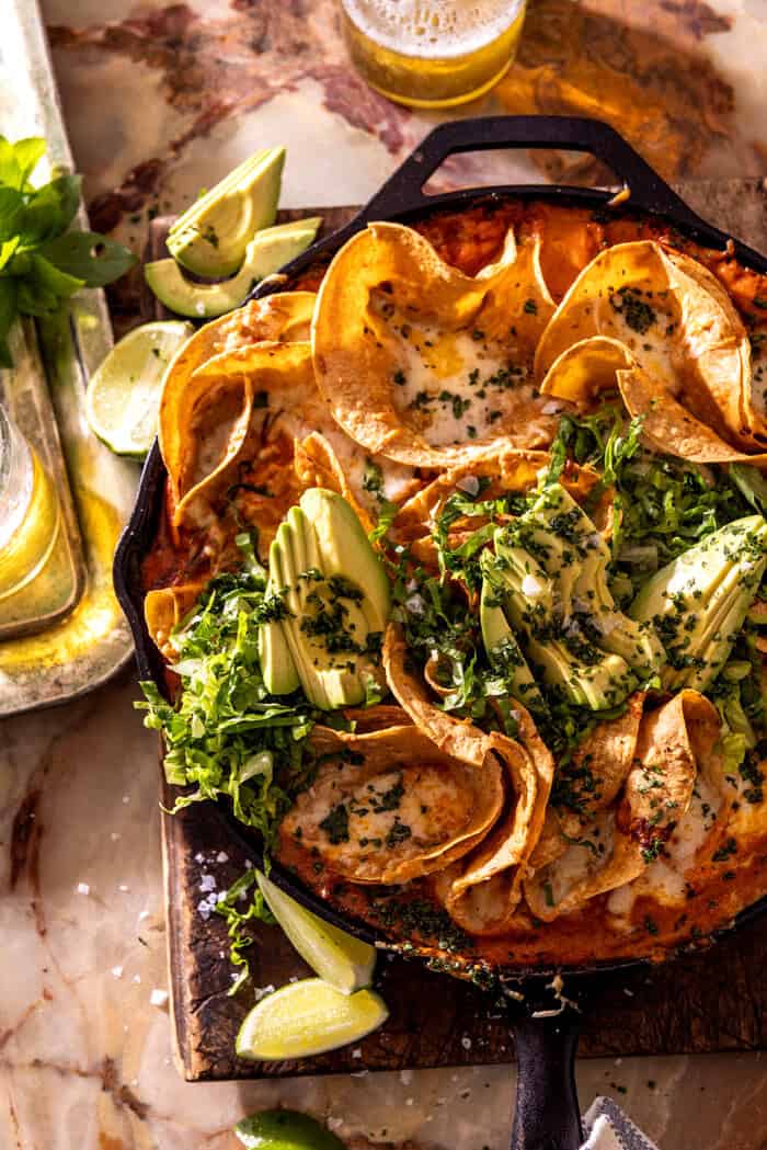 Cheesy Poblano Chicken and Rice Skillet | halfbakedharvest.com